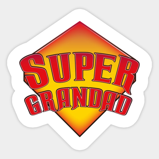 Super grandad Sticker by nickemporium1